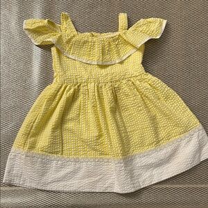 Yellow and White Ruffle Dress